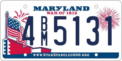 MD license plate 4BM5131