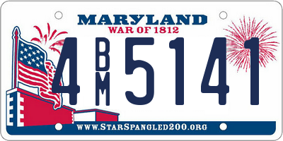 MD license plate 4BM5141