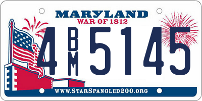 MD license plate 4BM5145