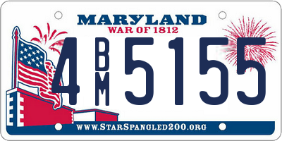 MD license plate 4BM5155