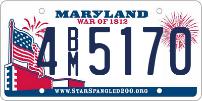 MD license plate 4BM5170