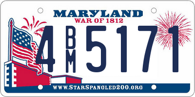MD license plate 4BM5171