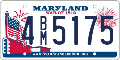 MD license plate 4BM5175