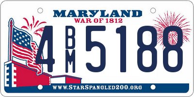 MD license plate 4BM5188