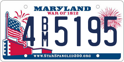MD license plate 4BM5195