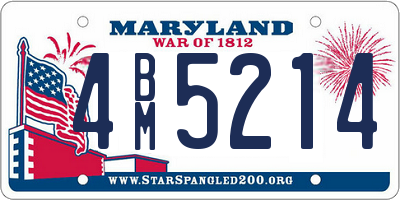 MD license plate 4BM5214
