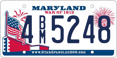 MD license plate 4BM5248