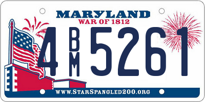 MD license plate 4BM5261