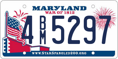 MD license plate 4BM5297