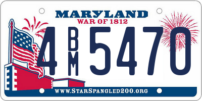 MD license plate 4BM5470