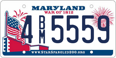 MD license plate 4BM5559