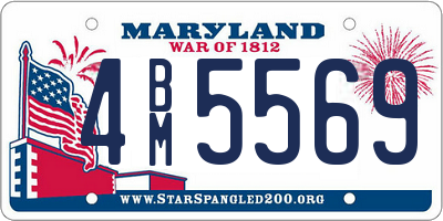 MD license plate 4BM5569