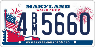 MD license plate 4BM5660