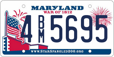 MD license plate 4BM5695