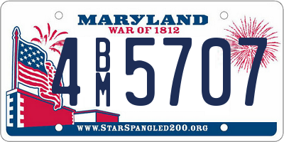 MD license plate 4BM5707