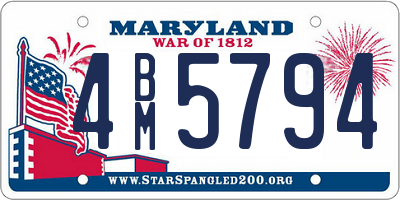 MD license plate 4BM5794