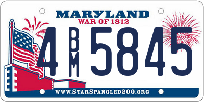 MD license plate 4BM5845