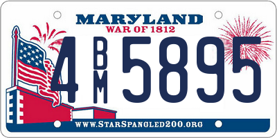MD license plate 4BM5895