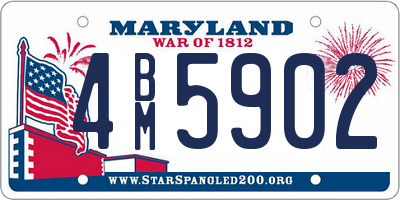 MD license plate 4BM5902