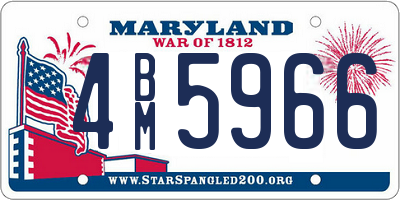 MD license plate 4BM5966