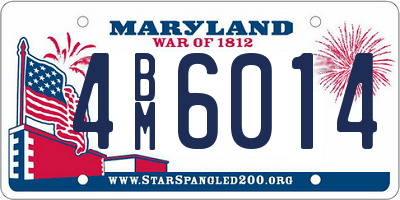 MD license plate 4BM6014