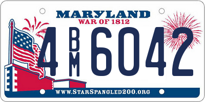 MD license plate 4BM6042