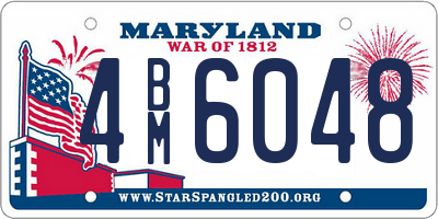 MD license plate 4BM6048
