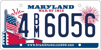MD license plate 4BM6056