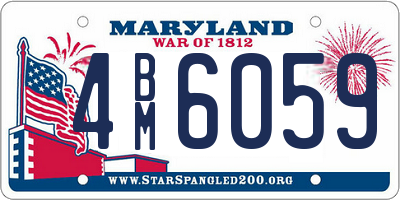 MD license plate 4BM6059