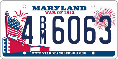 MD license plate 4BM6063