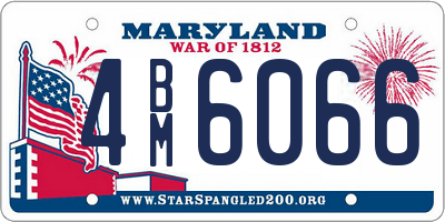 MD license plate 4BM6066