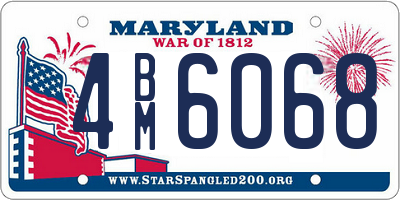 MD license plate 4BM6068