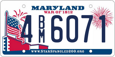 MD license plate 4BM6071
