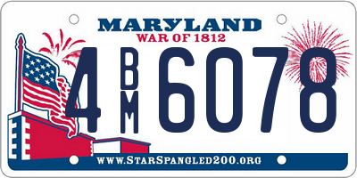 MD license plate 4BM6078