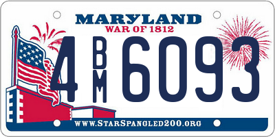 MD license plate 4BM6093