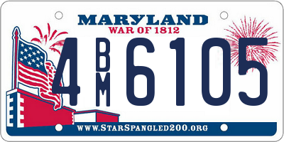 MD license plate 4BM6105
