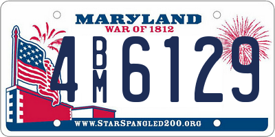 MD license plate 4BM6129