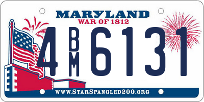 MD license plate 4BM6131