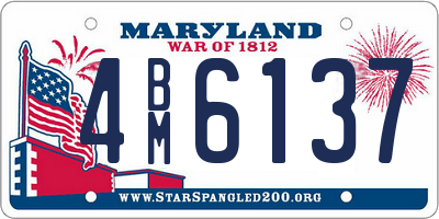 MD license plate 4BM6137