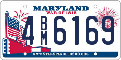 MD license plate 4BM6169