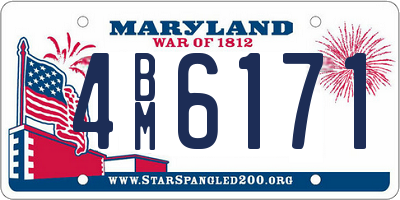 MD license plate 4BM6171