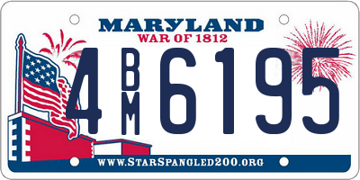 MD license plate 4BM6195