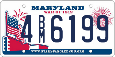 MD license plate 4BM6199