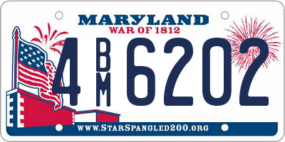 MD license plate 4BM6202