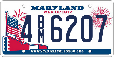MD license plate 4BM6207