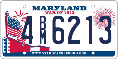 MD license plate 4BM6213