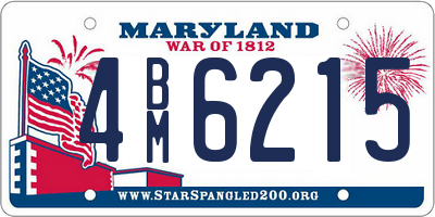 MD license plate 4BM6215