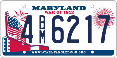 MD license plate 4BM6217