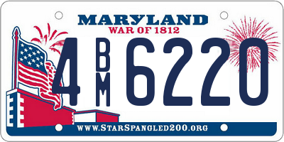 MD license plate 4BM6220