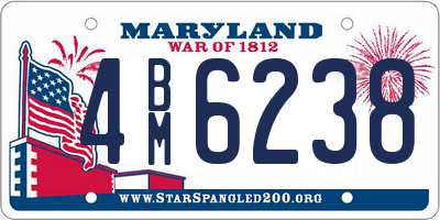 MD license plate 4BM6238